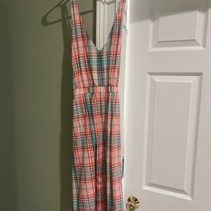 Colorful Plaid Sleeveless Dress